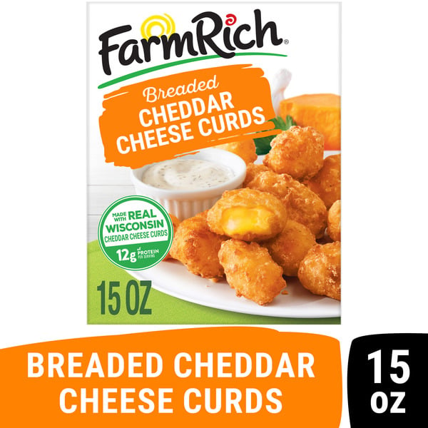 Frozen Appetizers & Sides Farm Rich Breaded Wisconsin Cheddar Cheese Curds in a Crispy Coating hero