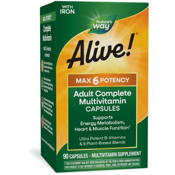 Multi Vitamins Nature's Way Alive!® Max6 Max Potency Daily Multivitamin hero