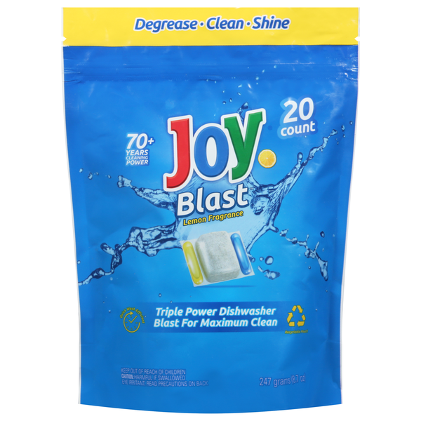 Dish Detergents Joy Dishwasher, Lemon Fragrance hero