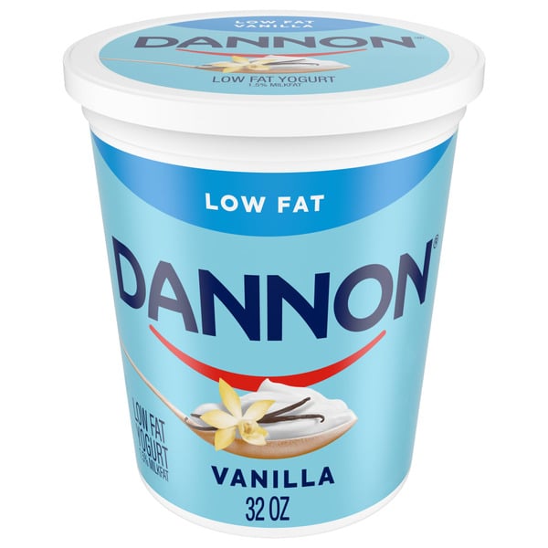 Yogurt Dannon Vanilla Low Fat Yogurt Quart hero