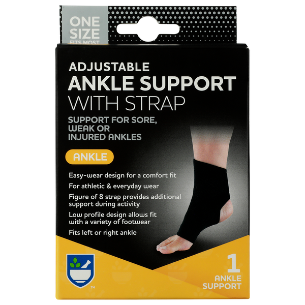 Rite Aid Adjustable Ankle Support With Strap - One Size hero