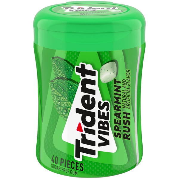 Mint & Gum Trident Vibes Spearmint Rush Sugar Free Gum hero