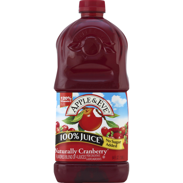 Juice & Nectars Apple & Eve 100% Juice, Naturally Cranberry hero