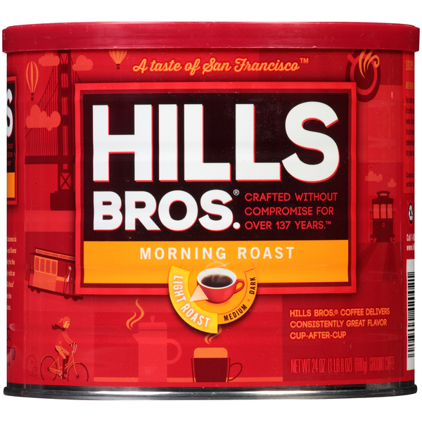 Coffee Hills Bros. Morning Roast Light Roast Ground Coffee hero