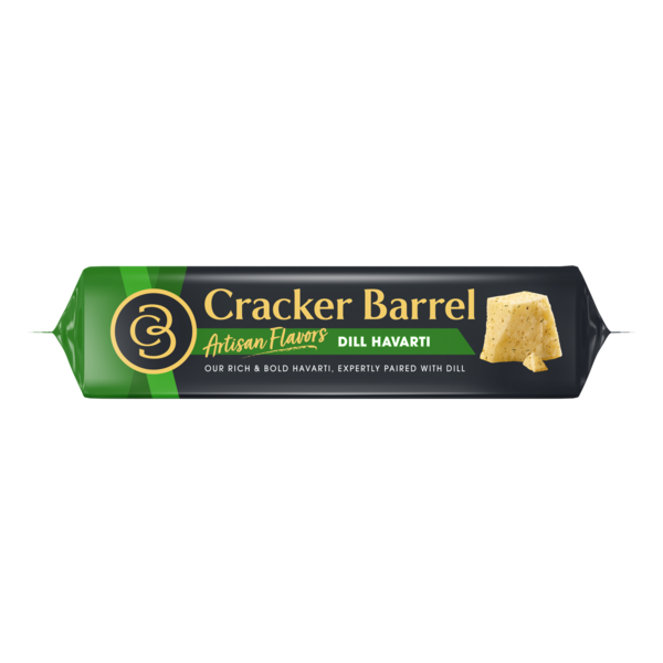 Cracker Barrel Artisan Flavors Dill Havarti Cheddar Cheese Block hero