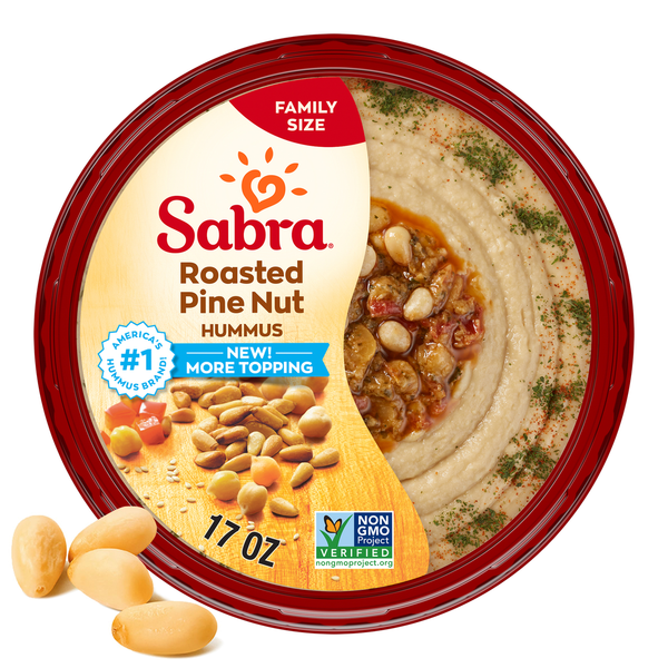 Fresh Dips & Tapenades Sabra Family Size Roasted Pine Nut Hummus hero