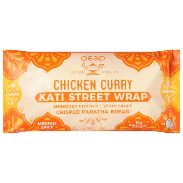 Deep Indian Kitchen Kati Street Wrap, Chicken Curry, Medium Spice hero