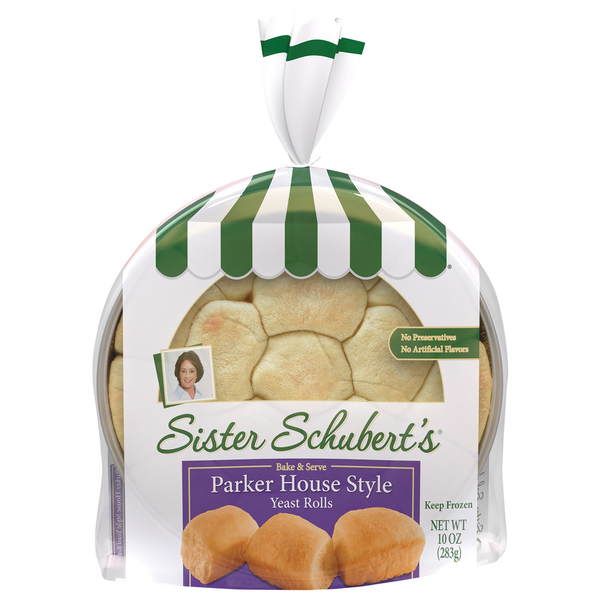 Frozen Breads & Doughs Sister Schubert's Yeast Rolls, Parker House Style hero