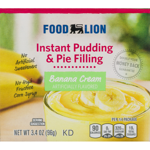 Doughs, Gelatins & Bake Mixes Food Lion Banana Cream Instant Pudding & Pie Filling hero