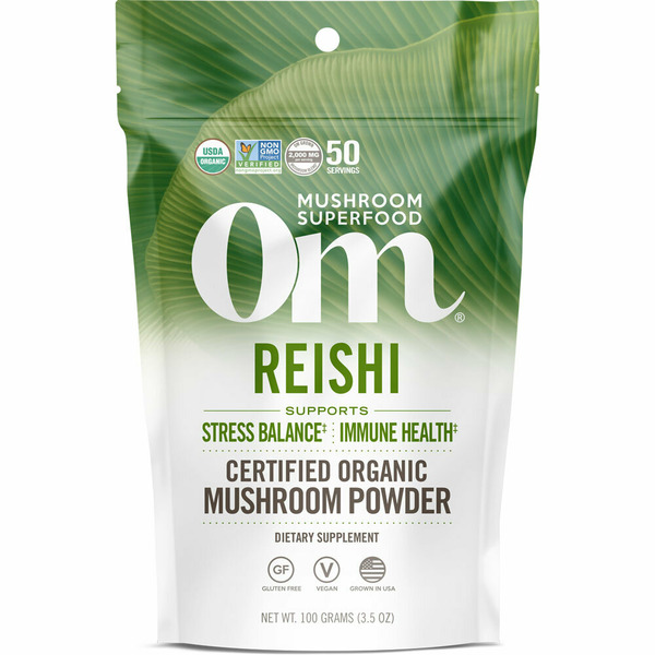 Vitamins & Supplements Om Reishi, Organic Mushroom Powder Supplement, Stress Relief Support hero