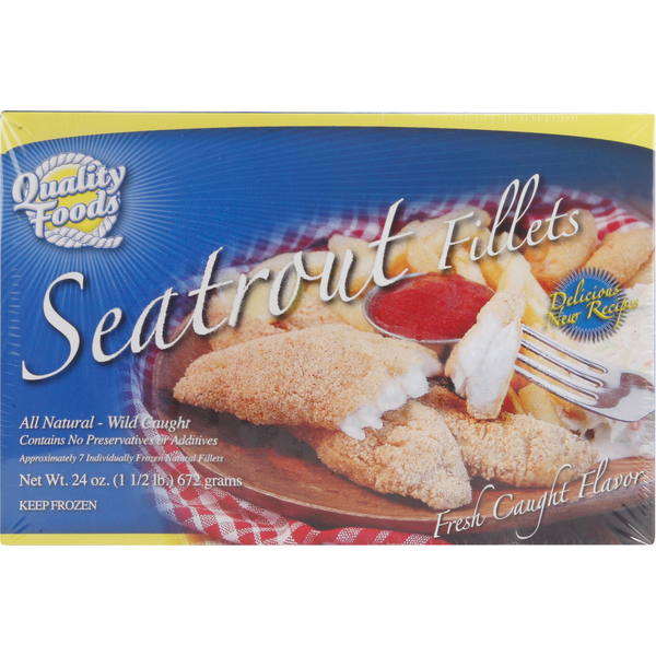 Frozen Fish Quality Foods Seatrout Fillets, Fresh Caught Flavor hero