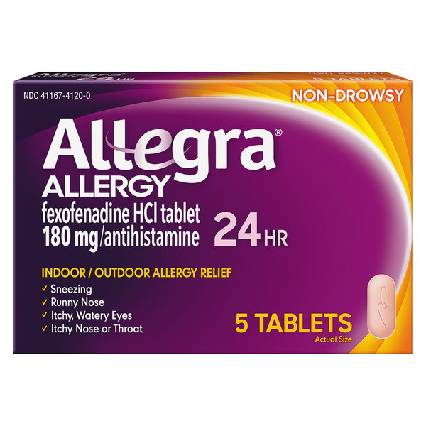 Cold, Flu & Allergy Allegra Allergy Relief, Indoor/Outdoor, 24 Hr, Non-Drowsy, Tablets hero