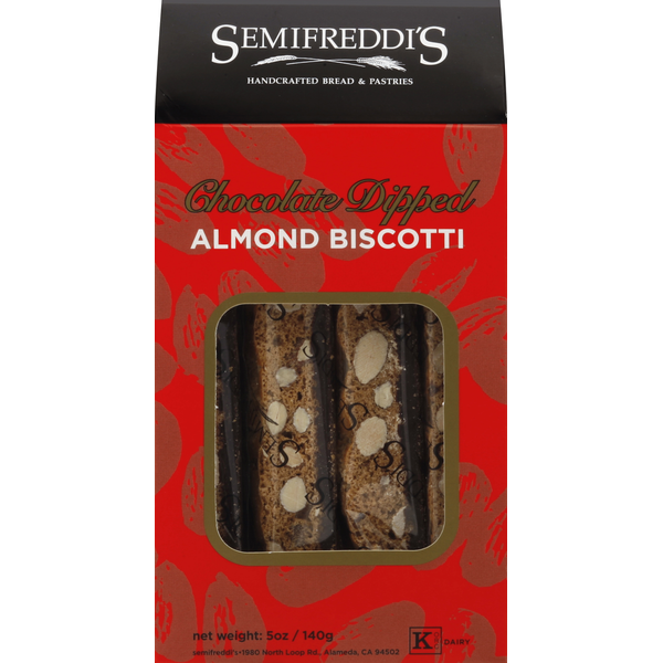 Cookies, Pies & Desserts Semifreddi’s Biscotti, Almond, Chocolate Dipped hero