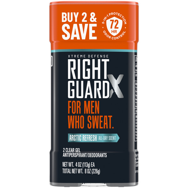 Right Guard Xtreme Defense Arctic Refresh Antiperspirant Clear Gel hero