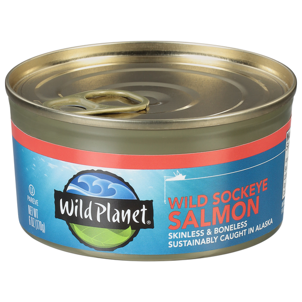 Canned Meat & Seafood Wild Planet Wild Alaska Sockeye Salmon, Boneless & Skinless hero