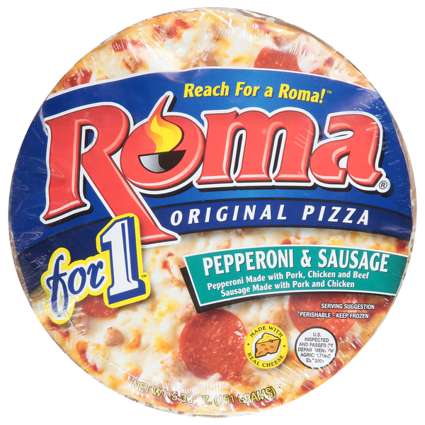 Frozen Pizza Roma Pizza, Original, Pepperoni & Sausage hero