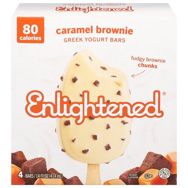 Enlightened Yogurt Bars, Caramel Brownie, Greek hero