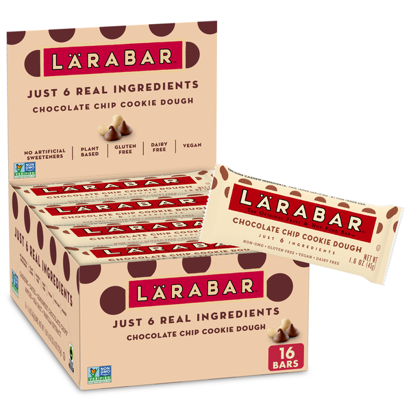 Energy & Granola Bars LÄRABAR Chocolate Chip Cookie Dough, Gluten Free Fruit & Nut Bar hero