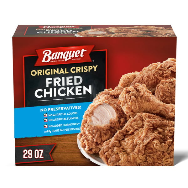 Frozen Meat & Seafood Banquet Original Crispy Fried Chicken Assorted Pieces, Frozen Chicken hero