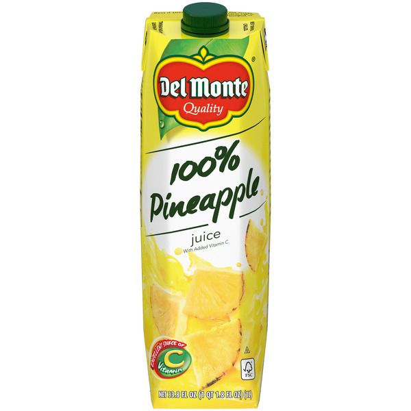 Juice & Nectars Del Monte Juice, 100% Pineapple hero