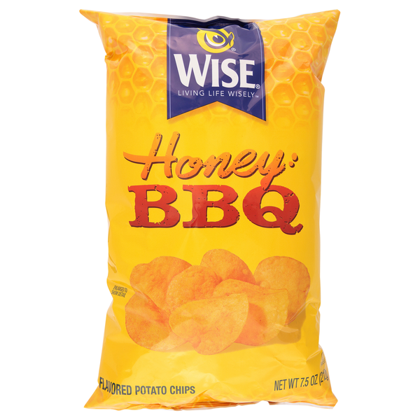 Chips & Pretzels Wise Potato Chips, Honey BBQ Flavored hero