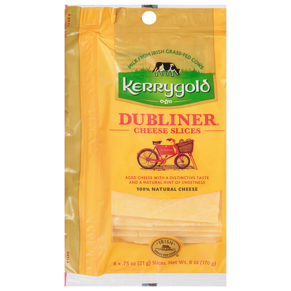 Specialty Cheeses Kerrygold Cheese Slices, Dubliner hero