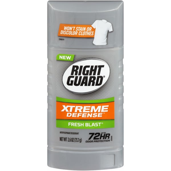 Deodorants Right Guard Xtreme Defense Antiperspirant Deodorant Invisible Solid Stick, Fresh Blast hero