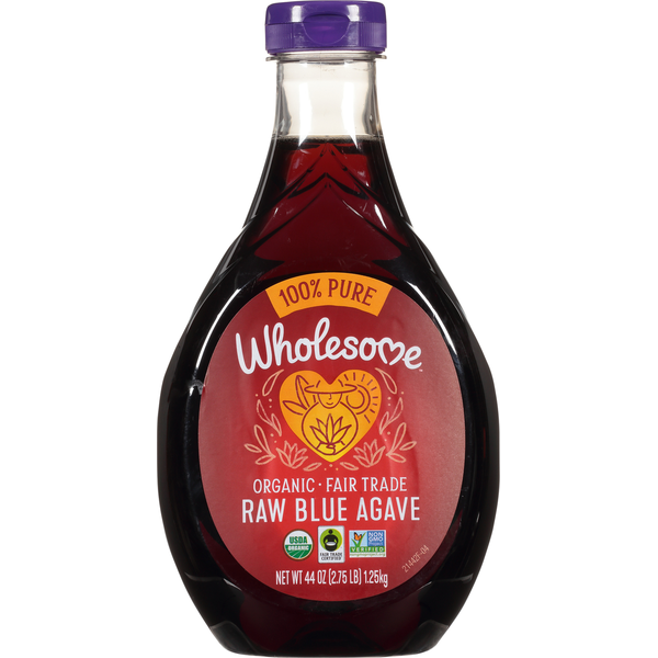 Honeys, Syrups & Nectars Wholesome Blue Agave, Organic, Raw hero