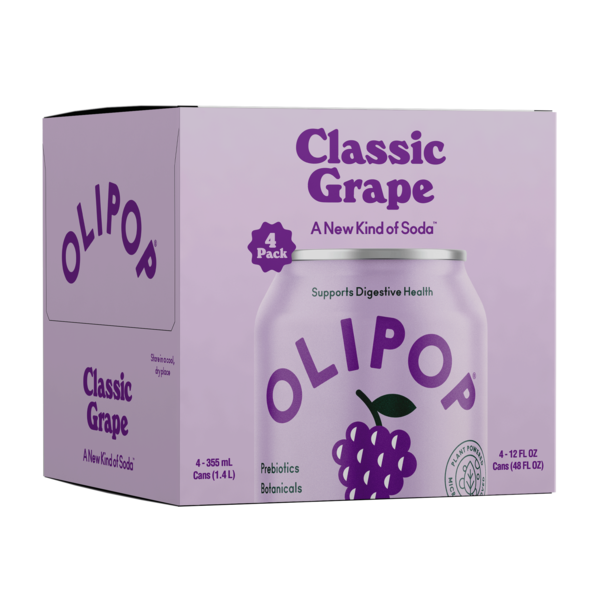 OLIPOP Prebiotic Soda, Classic Grape, Shelf Stable hero