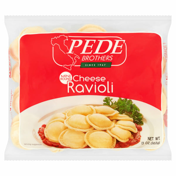 Dry Pasta Pede Brothers Mini Round Cheese Ravioli Pasta hero