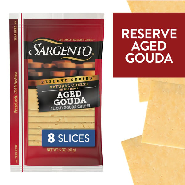 Specialty Cheeses Sargento Reserve Series™ Sliced Aged Gouda Natural Cheese hero