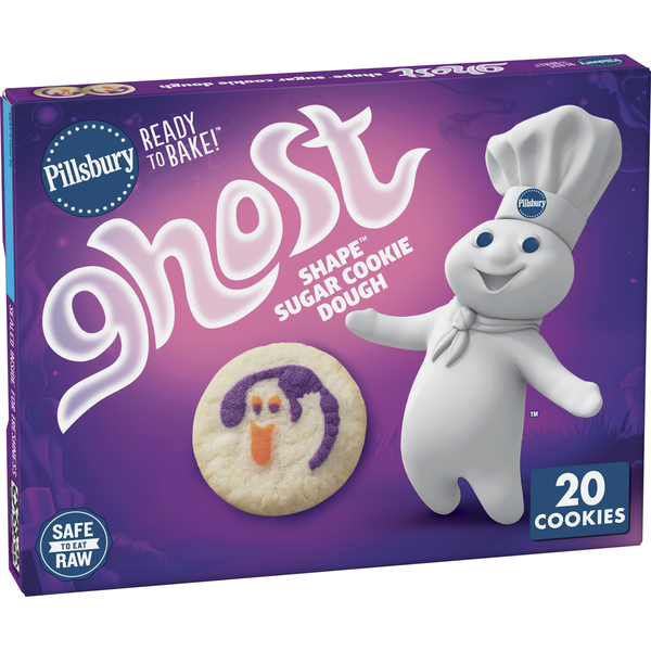 Pudding & Ready to Bake Pastries Pillsbury Shape Halloween Ghost Ready To Bake Sugar Cookie Dough hero