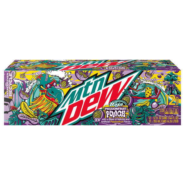 Soft Drinks Mountain Dew Soda, Baja Passionfruit Punch hero