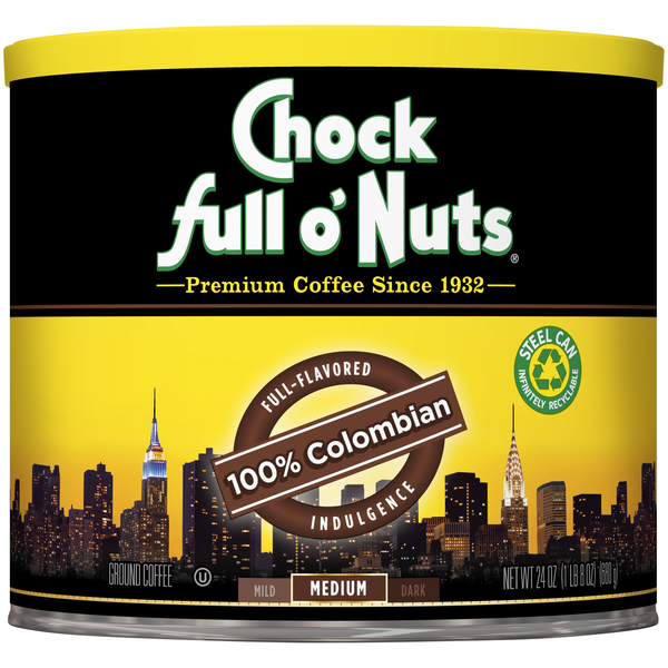 Coffee Chock full o'Nuts 100% Colombian Ground Coffee hero