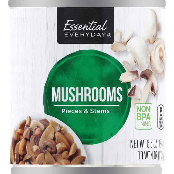 Canned & Jarred Vegetables Essential Everyday Mushrooms hero