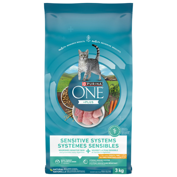 Cat Food & Care Purina ONE +Plus Sensitive Systems Turkey hero