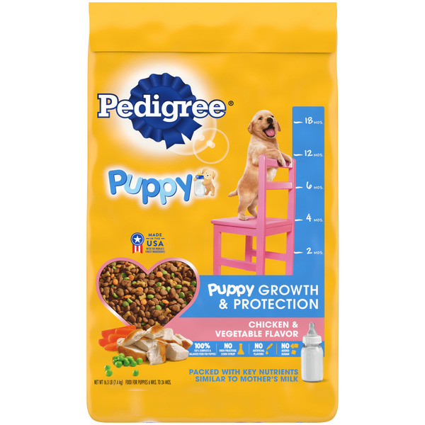 Dog Food & Care Pedigree Puppy Growth & Protection Dry Dog Food Chicken & Vegetable Flavor hero