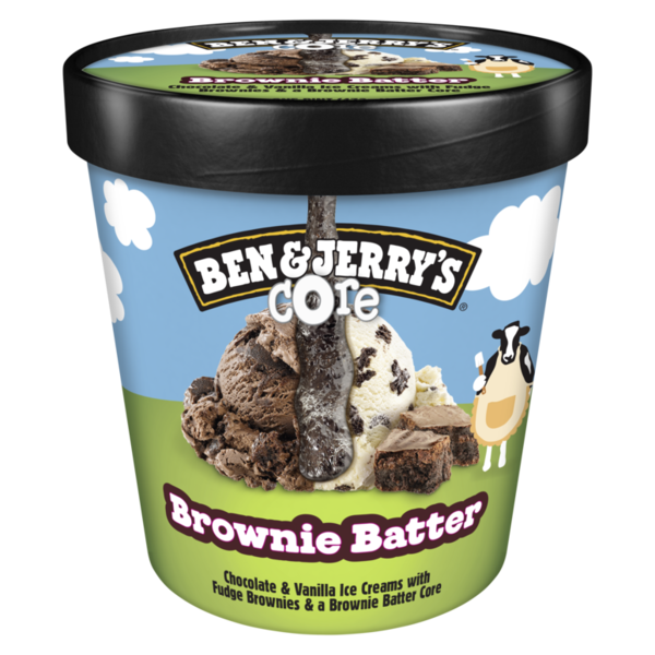 Ice Cream & Ice Ben & Jerry's Brownie Batter Chocolate & Vanilla Ice Cream Pint hero