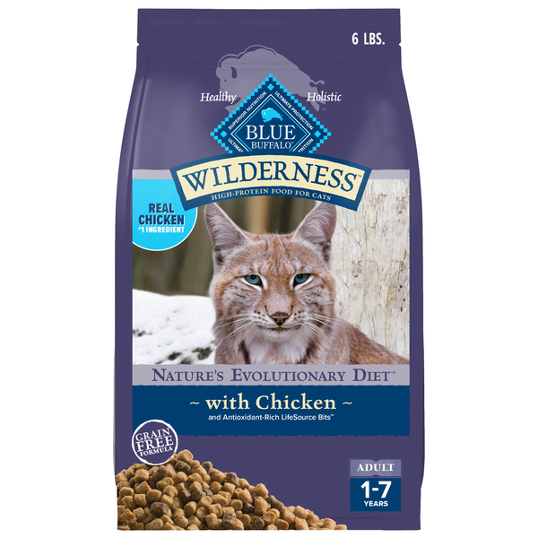 Blue Buffalo Wilderness High Protein, Natural Adult Dry Cat Food, Chicken hero