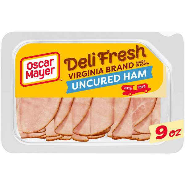 Packaged Lunchmeat Oscar Mayer Virginia Brand Uncured Ham Sliced Deli Sandwich Lunch Meat hero