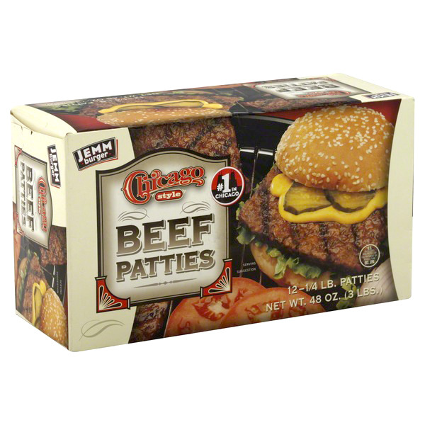 Frozen Meat & Seafood Jemm Burger Chicago Style Beef Patties hero