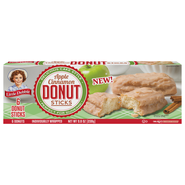 Breakfast Bars & Pastries Little Debbie Donut Sticks, Apple Cinnamon hero