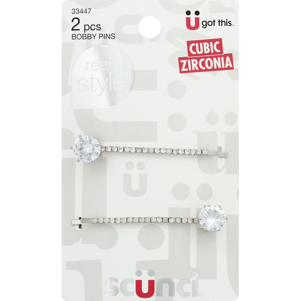 Hair Care scünci Bobby Pins, Cubic Zirconia hero