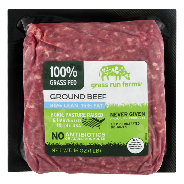 Packaged Meat Grass Run Farms Beef, Ground, 85%/15% hero