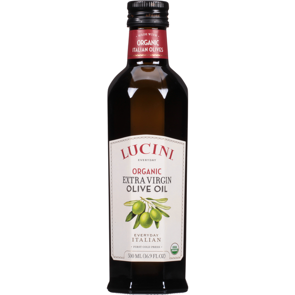 Salad Dressing, Oils & Vinegars Lucini Italia Olive Oil, Organic, Extra Virgin, Everyday Italian hero