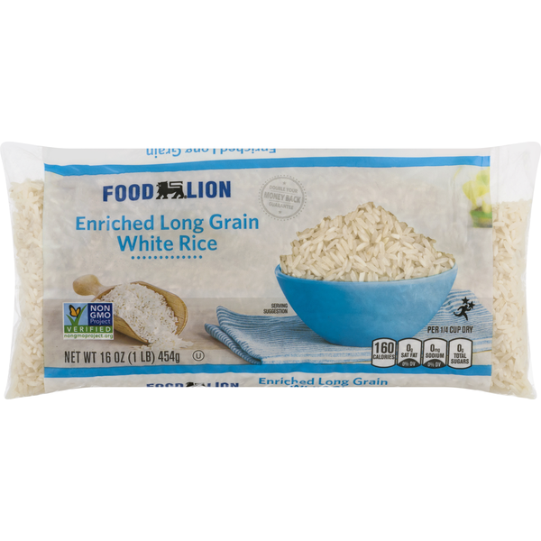 Grains, Rice & Dried Goods Food Lion White Rice, Long Grain, Enriched hero