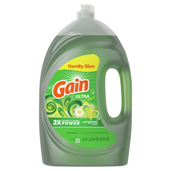 Dish Detergents Gain Ultra Dishwashing Liquid Dish Soap, Original hero