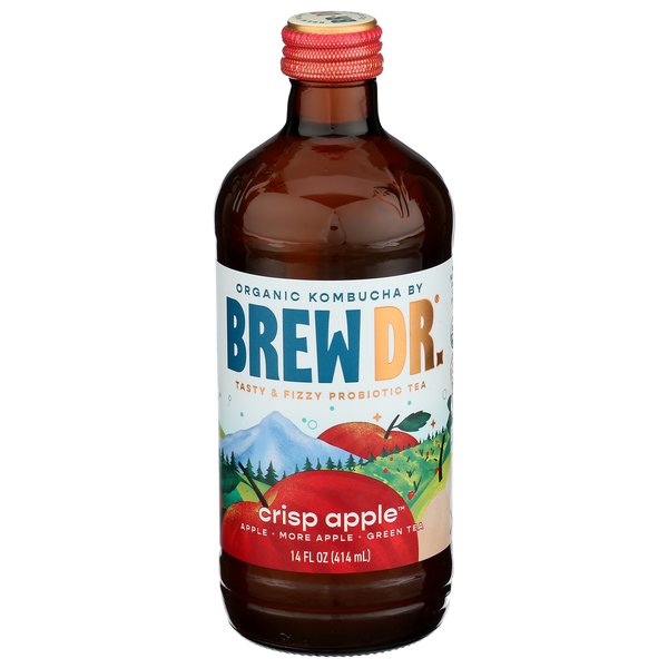 Refrigerated Brew Dr. Kombucha Kombucha, Organic, Crisp Apple hero