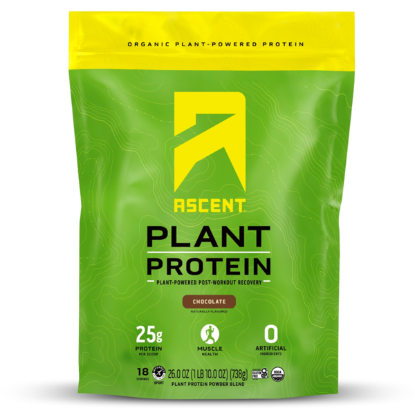 Protein, Energy & Granola Bars Ascent Organic Plant Protein Powder, Chocolate hero