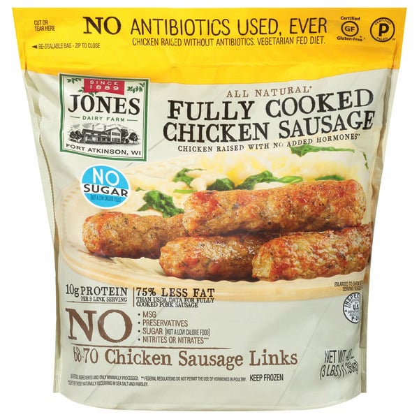 Frozen Meat & Seafood Jones Dairy Farm Chicken Sausage Links, 3 lbs hero